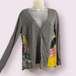 Anthropologie Gray and Multicolor Cardigan